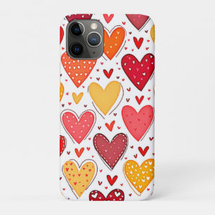 Colourful Heartfelt Love Pattern Design Case-Mate iPhone Case