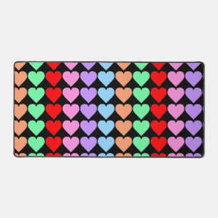 Colourful Hearts 2 Desk Mat
