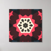 Colourful Hearts Art Design Wrapped Canvas