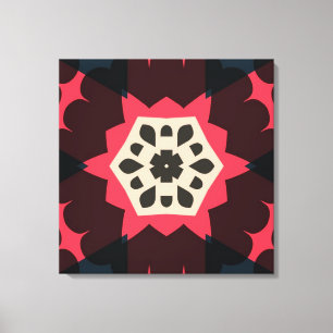 Colourful Hearts Art Design Wrapped Canvas