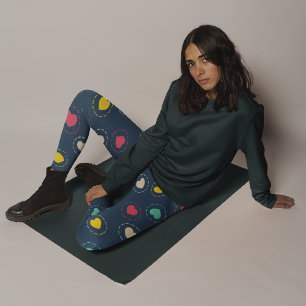 Colourful Hearts Capri Leggings