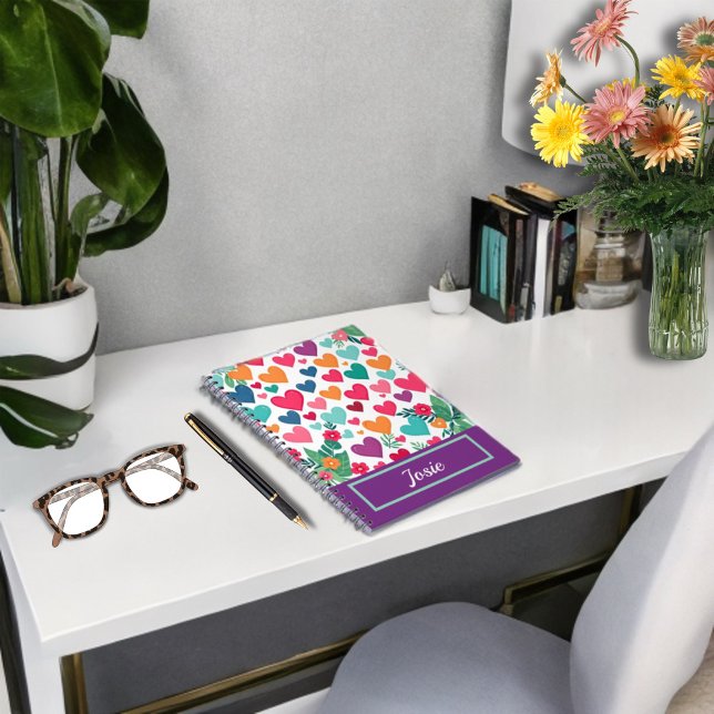 Colourful hearts custom notebook (Creator Uploaded)