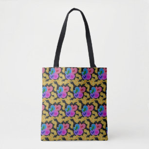 Colourful Hearts Design all over print Tote Bag