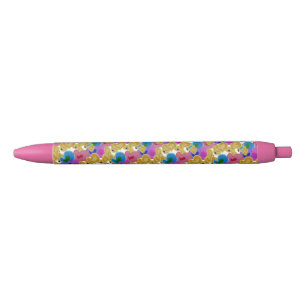 Colourful Hearts Design  Valentine's Day  Black Ink Pen