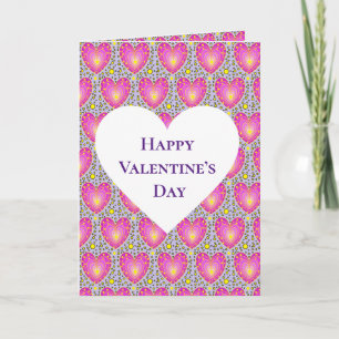 Colourful Hearts Design  Valentine's Day Holiday Card