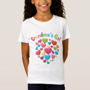 Colourful Hearts Grandma's Girl T-Shirt