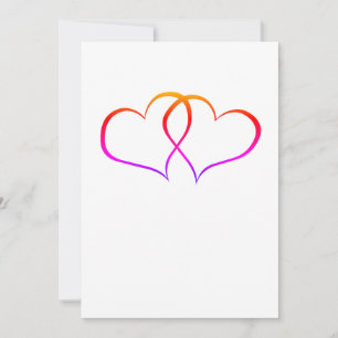 Colourful hearts invitation