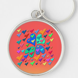 Colourful Hearts Key Ring