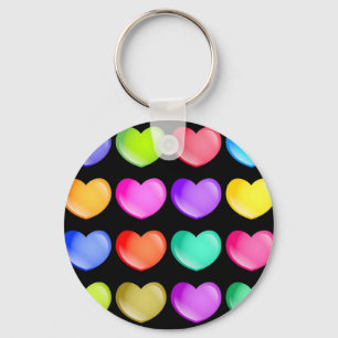 Colourful Hearts Key Ring