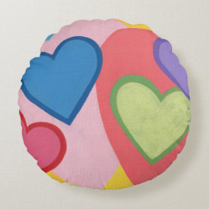 Colourful Hearts Layered Pillows