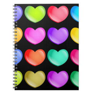 Colourful Hearts Notebook