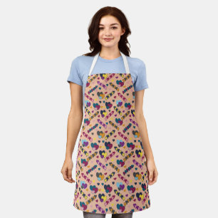 Colourful Hearts Pattern Apron