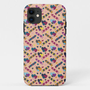 Colourful Hearts Pattern Case-Mate iPhone Case