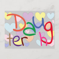 Colourful Hearts Pattern Fun Daughter