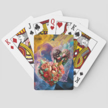 Colourful Hearts playing cards
