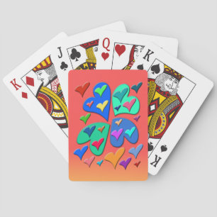 Colourful Hearts Playing Cards