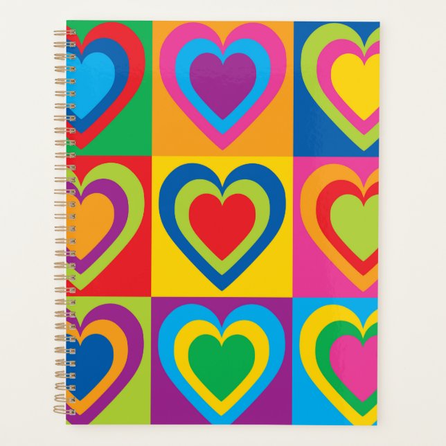 Colourful Hearts Pretty Planner (Front)