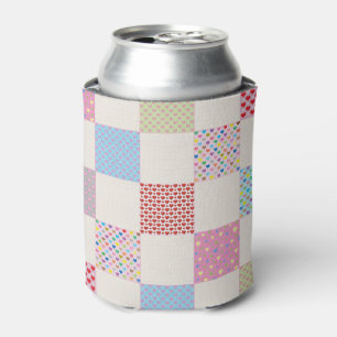Colourful hearts quilt pattern can cooler