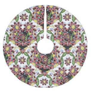 Colourful Hearts, Seamless Romantic Pattern. Brushed Polyester Tree Skirt