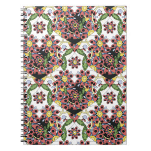 Colourful Hearts, Seamless Romantic Pattern. Notebook