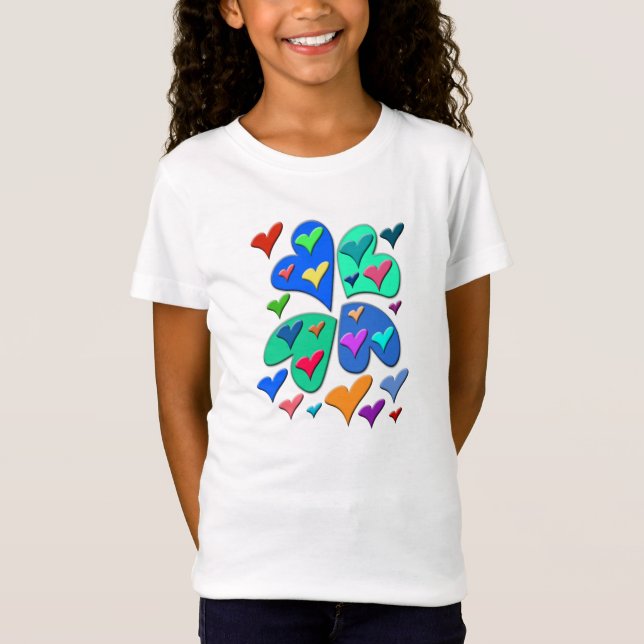 Colourful Hearts T-Shirt (Front)