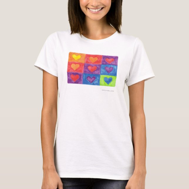 Colourful Hearts T-Shirt (Front)