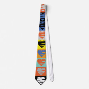 Colourful hearts - Tie