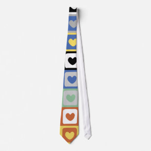 Colourful hearts - Tie