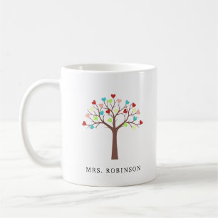 Colourful Hearts Tree Thank You Coffee Mug