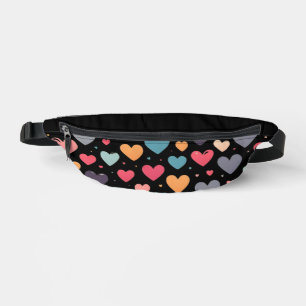 Colourful hearts valentine's day bum bags