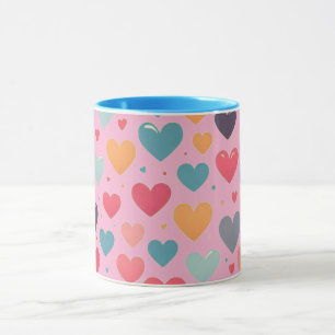 Colourful hearts valentine's day Mug