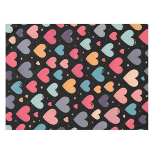 Colourful hearts valentine's day tablecloth