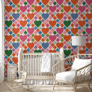 Colourful Hearts Wallpaper
