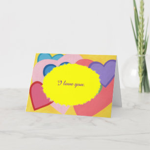 Colourful Hearts Will you marry me Card