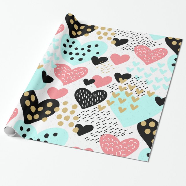 Colourful Hearts Wrapping Paper (Creator Uploaded)