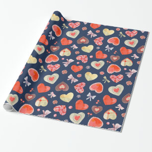 Colourful Hearts  Wrapping Paper