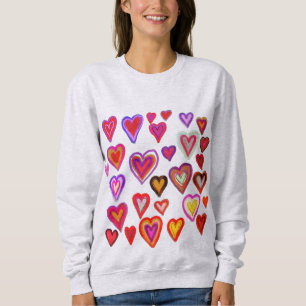  Colourful hearty design T-Shirt Sweatshirt