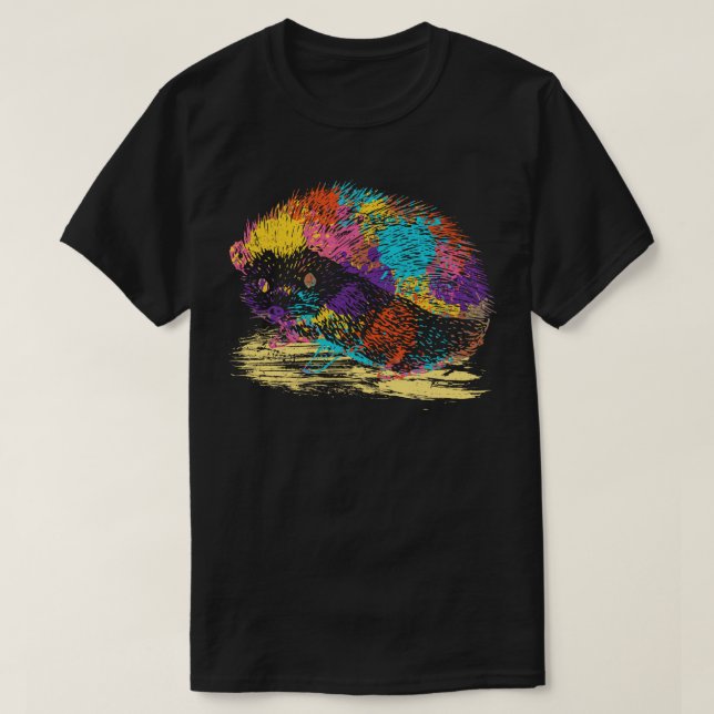 Colourful Hedgehog T-Shirt (Design Front)