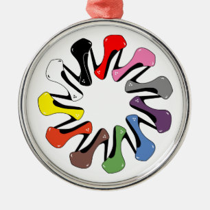 Colourful Heels Metal Tree Decoration