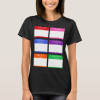 Colourful Hello My Name Is