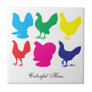 Colourful Hens Tile