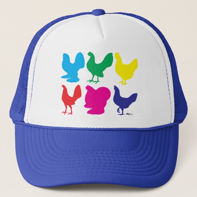 Colourful Hens Trucker Hat (Front)