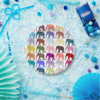 Colourful Herd Paper Plate