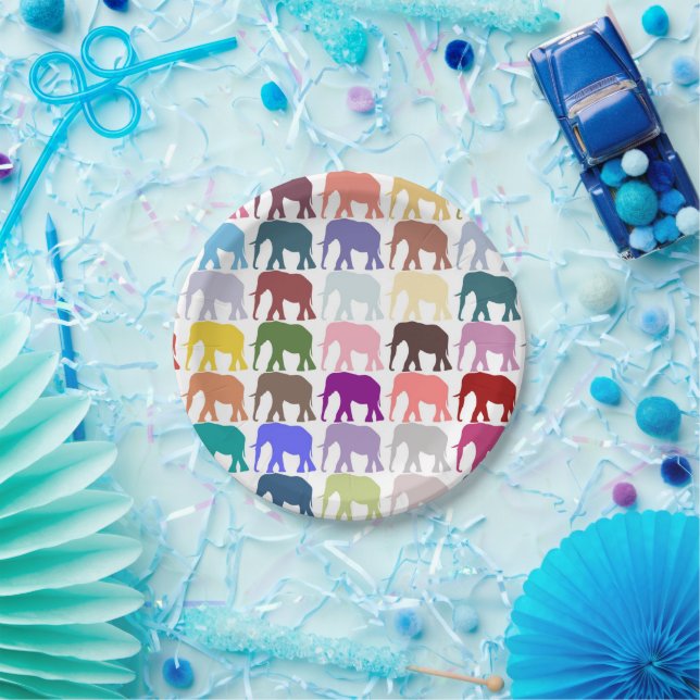 Colourful Herd Paper Plate (Party)