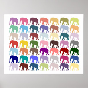 Colourful Herd Poster