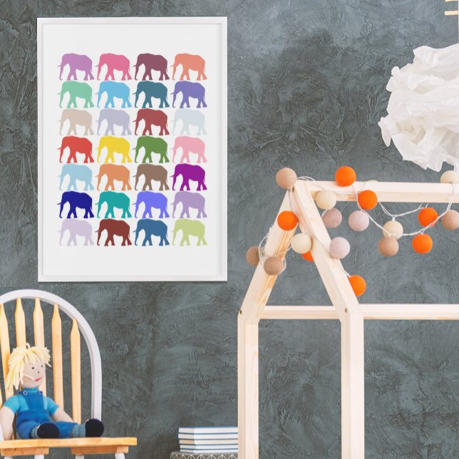 Colourful Herd unframed Poster (Creator Uploaded)