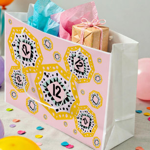 Colourful Hexagon Hand Drawn Gift Bag