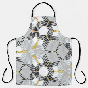 Colourful hexagon square: geometric kaleidoscope. apron
