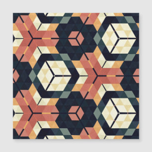 Colourful Hexagon Square Geometric Pattern