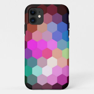 Colourful hexagonal seamless graphic iPhone 11 case